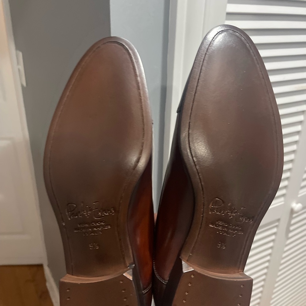 Paul Evans Dark Brown Leather Cagney II Stitched Cap-Toe Oxfords Sz 9.5 - Picture 4 of 15